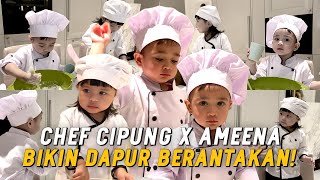 PIZZA BUATAN CHEF CIPUNG GOSONG AMEENA RELA KE ANDARA BANTUIN CIPUNG MASAK [upl. by Hayikat598]