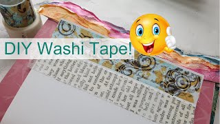 DIY Washi Tape Using Surgical Tape for Mixed Media Art Projects mixedmedia DIYwashitape [upl. by Assilrac]