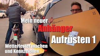 Fahrradanhänger von KLARFIT  Aufrüsten 1  Anhänger auch für’s Mofa WERNERMACHTS VeloSoleX [upl. by Adnof]