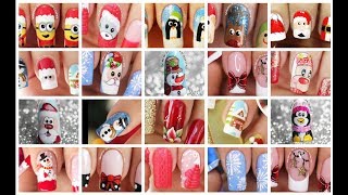 ♥ COMPILACIÓN de DISEÑOS de UÑAS NAVIDEÑOS ♥ Deko Uñas [upl. by Beichner]