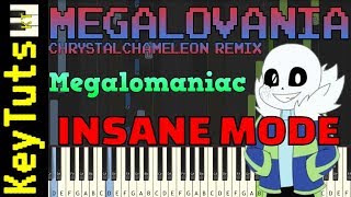 Learn Megalovania ChrystalChameleon Remix Glitchtale Megalomaniac  Insane Mode [upl. by Fredela]