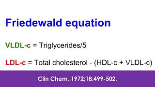 Calculation of LDL Cholesterol with Friedewald Equation [upl. by Glassco]