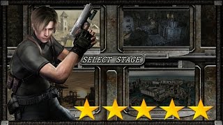 Resident Evil 4 HD PS4 Mercenaries Leon 5 Stars ALL STAGES [upl. by Matheson896]