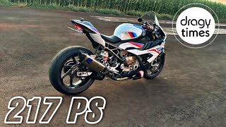 217 PS BMW S1000RR Tuned  Acceleration from 0296 Kmh amp 0184 mph [upl. by Yonita]