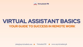 Webinar Virtual Assistant Basics Your Guide to Success in Remote Work  Virtual Assistant Jobs [upl. by Nicoli]