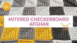 How To Crochet  Mitered Checkerboard Afghan [upl. by Tracey]