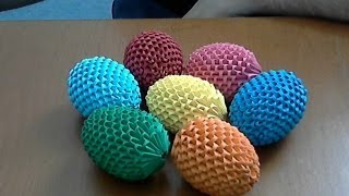 How to make 3d origami Easter egg [upl. by Nylia]