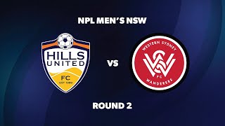 NPL Men’s NSW Round 2 Hills United FC v Western Sydney Wanderers FC [upl. by Nyladnohr237]