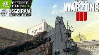 COD Warzone 3 I GTX 1650 ti  i5 10th GEN  16GB RAM I Performance Test [upl. by Nevak514]