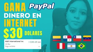 💰GREEN PANTHERA 30 DOLARES A PAYPAL CONTESTANDO ENCUESTAS PRUEBA DE PAGO [upl. by Ecirtak]