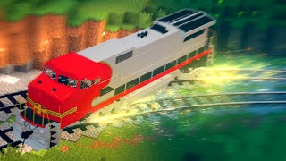 Minecraft TRAIN DRIFTING Immersive Railroading Experiments [upl. by Virnelli]