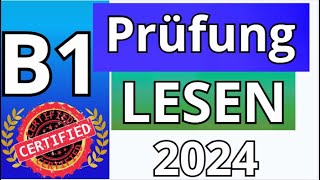 GAST  B1 Prüfung  Lesen Übungssatz  GAST DTZ 2024 TEST [upl. by Greenberg]