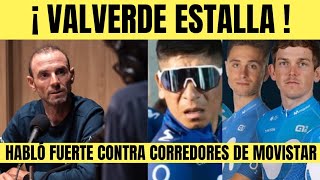 Alejandro VALVERDE ESTALLA CONTRA CICLISTAS DEL MOVISTAR ¿ QUÉ PASÓ  SITUACIÓN TENSA [upl. by Carrel504]