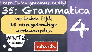 DE VERLEDEN TIJD DUTCH GRAMMAR NT2 learndutch grammatica nederlands staatsexamen inburgering [upl. by Ilujna]