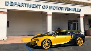 17 Year Old takes DMV Drivers Test in Bugatti Chiron [upl. by Jerrine]