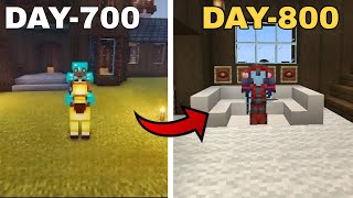 I SURVIVED 800 DAYS IN HARDCORE MINECRAFT [upl. by Bonina]