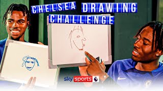 Noni Madueke and Carney Chukwuemeka take on HILARIOUS drawing challenge ✏️😂 [upl. by Ferro939]