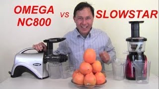 Omega NC800 vs Slowstar Juicer Comparison Review Orange Juice [upl. by Meri]