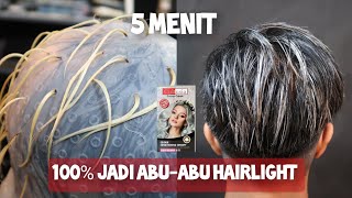 CAT RAMBUT ABUABU HIGHLIGHT 5 menit [upl. by Screens776]