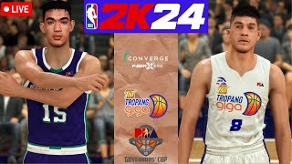 PBA Season 49th Governors Cup  CONVERGE vs TNT  NBA 2K24  RovsTV [upl. by Enilarak]