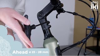 Hoe monteer ik het voorzitje op mijn fiets met een compact adapter ø 25  28 mm Ahead  Urban Iki [upl. by Aiduan]