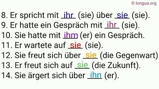 Verben mit Dativ und Akkusativ Verb und Präposition Übungen Wiederholung Grammatik Mix A1 A2 [upl. by Irneh]