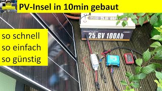 Wie baue ich in 10min eine PVInselanlage [upl. by Enelak]