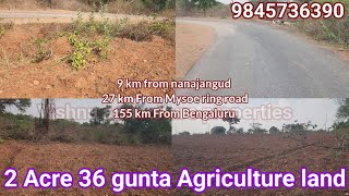 3 Acre Agriculture land Tar road attach corner property red soil 27 km Mysuru 155 km bengaluru [upl. by Egoreg]