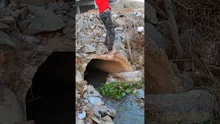 Unclog Culvert Drain Dirty Water unclog culvert drain remove shorts [upl. by Drofnil]