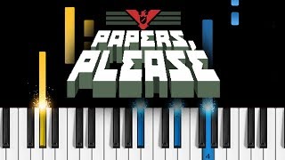 Papers Please  Theme Song  EASY Piano Tutorial [upl. by Hawger843]