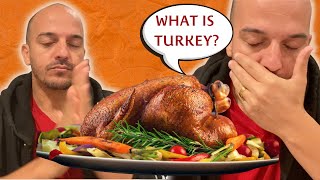 Cuban Celebrates Thanksgiving 1st Time Ever Shocked by Food [upl. by Gimble]