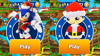 Tag with Ryan vs Sonic Dash  New Runner Snowdrift Sonic vs Santa Ryan  All Characters Unlocked [upl. by Yellek9]