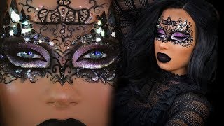 MASQUERADE MASK MAKEUP HALLOWEEN TUTORIAL  Nikki French [upl. by Mirielle326]