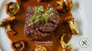 Tournedos Pepper Sauce Chanterelle – Bruno Albouze [upl. by Sharona663]