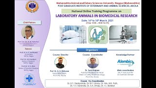 National Training Programme on Laboratory Animals in Biomedical Research  Day 1 16th March 2021 [upl. by Lovash208]