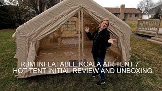 Inflatable Tent Review  RBM Inflatable Koala Air Tent 7 Versatile for ColdWarm Luxury Camping [upl. by Evalyn]