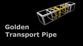 Golden Transport Pipe TekkitFeed The Beast  Minecraft In Minutes [upl. by Adnaluoy500]