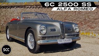 ALFA ROMEO 6C 2500 SS Super Sport Convertible 1949  Modest test drive  Engine sound  SCC TV [upl. by Anomahs]