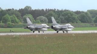 4 F16 starten mit Nachbrenner Wittmund [upl. by Eisak]