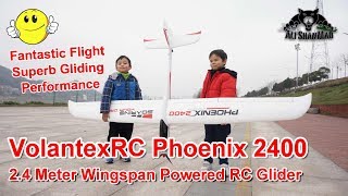 Volantex 7593 Phoenix 2400 2400mm Wingspan EPO RC Glider Airplane [upl. by Good]