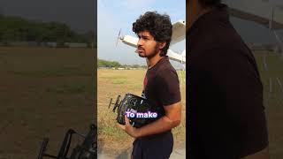 WE SUCCESSFULLY FLY MINI PLANE AT AIRSTRIP IIT KANPUR shorts india plane flying rc fun diy [upl. by Eimmac]