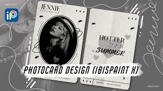 Aesthetic Jennies Photocard Design using IbisPaintX [upl. by Talanian496]