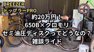 BREEZER ドップラーPRO 約20万円！650B×クロモリ セミ油圧式ディスクってどうなの？雑談ライド [upl. by Ainyt393]