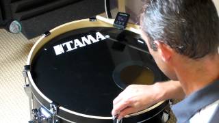 Tuning a kick drum with a tunebot [upl. by Navac]