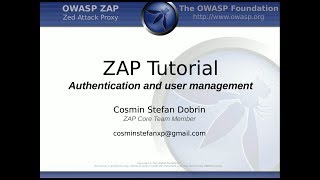 ZAP Tutorial  Authentication Session and Users Management [upl. by Aihsem]