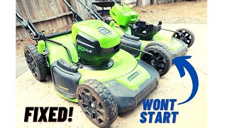 How To Fix A Greenworks Pro 60V Lawn Mower That Wont Start [upl. by Gleda154]