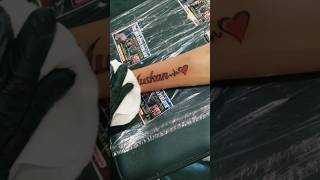 MUSHKAN NAME TATTOO VIDEO tattoo mrtattoo tattoodesigns mushkan tattoolover [upl. by Rosel]