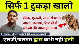 सिर्फ़ एक टुकड़ा खालें एलर्जी छींकफेफड़ों में जमा बलगमनाक से पानी बहना एलर्जी का पर्मानेंट इलाज [upl. by Anerul]