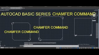 AUTOCAD BASIC SERIES  CHAMFER COMMAND  FILLET COMMAND  AUTOCAD COMMANDS [upl. by Enorahs979]