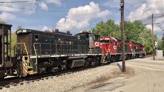 3 Locomotive Rock Train On Rusty East End Cincinnati Eastern Railroad Macon To Peebles WSwitcher [upl. by Carpenter]